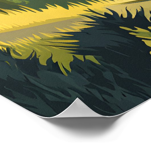 Scottish Highlands UK Mountains Landscape Travel ポスター (角)