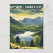 Scottish Highlands UK Mountains Landscape Travel ポストカード (正面)