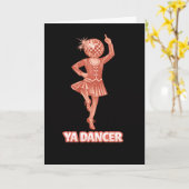 Scottish humour funny ya dancer Congratulations カード (黄色い花)