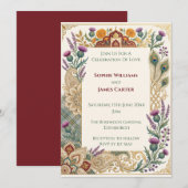 Scottish Indian Heritage Wedding Invitation | This 招待状 (正面/裏面)