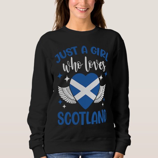 Scottish  Just A Girl Who Loves Scotland スウェットシャツ (正面)