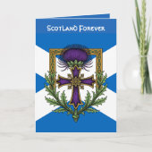 Scottish Motif Cross and Crowned Thistle Saltire カード (正面)