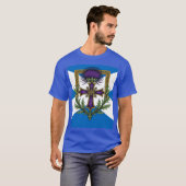 Scottish Motif Cross and Crowned Thistle Saltire Tシャツ (正面フル)