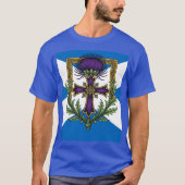 Scottish Motif Cross and Crowned Thistle Saltire Tシャツ (正面)