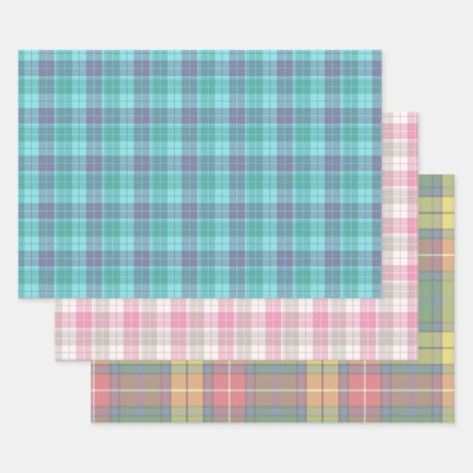 Scottish Plaid Patterns Wrapping Craft Paper ラッピングペーパーシート (セット)