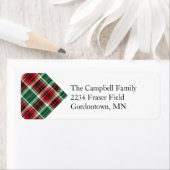 Scottish Plaid Return Address Label ラベル (インサイチュ)