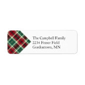 Scottish Plaid Return Address Label ラベル (正面)
