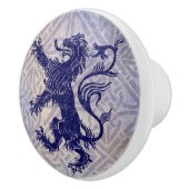 Scottish Rampant Lion Navy Blue Celtic Knot セラミックノブ (右)
