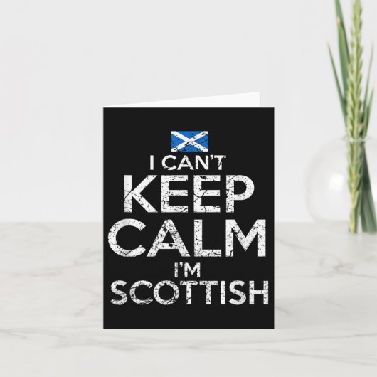 Scottish Roots Scotland Scots Can't Keep Calm Funn カード (正面)
