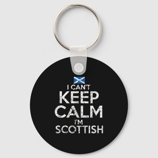 Scottish Roots Scotland Scots Can't Keep Calm Funn キーホルダー (正面)