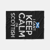 Scottish Roots Scotland Scots Can't Keep Calm Funn フリースブランケット (正面(横))