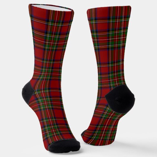 Scottish Royal Stewart Tartan ソックス (傾斜あり)