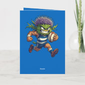 Scottish Rugby Thistle Character Fierce Sports  カード (裏面)