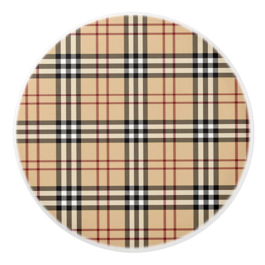 Scottish Tartan Pattern     セラミックノブ (正面)