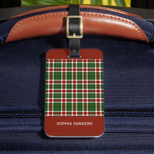 Scottish Tartan Pattern  ラゲッジタグ (正面インサイチュ2)