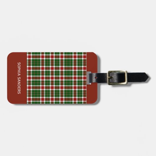 Scottish Tartan Pattern  ラゲッジタグ (正面横)