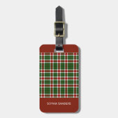 Scottish Tartan Pattern  ラゲッジタグ (正面縦)