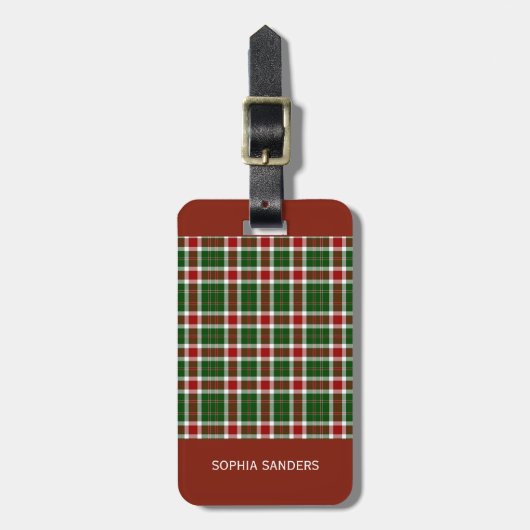 Scottish Tartan Pattern  ラゲッジタグ (正面縦)