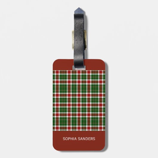 Scottish Tartan Pattern  ラゲッジタグ (裏面縦)