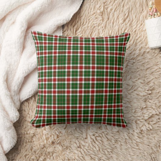 Scottish Tartan Pattern Christmas Colors クッション (ブランケット)