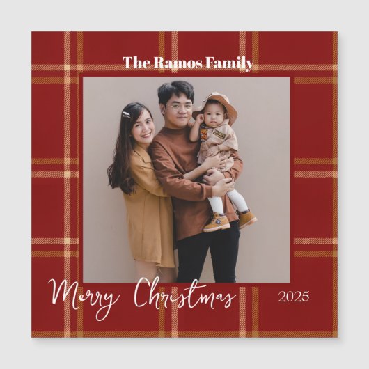 Scottish Tartan Pattern Christmas Customizable  (正面)