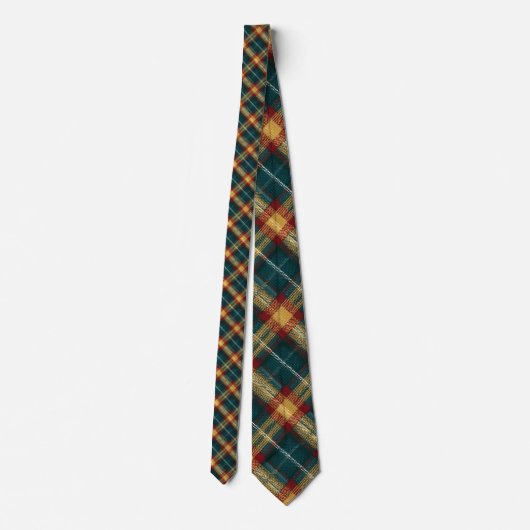 Scottish Tartan Plaid Custom Necktie ネクタイ (裏面)