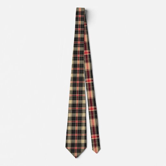 Scottish Tartan Plaid Custom Necktie ネクタイ (正面)