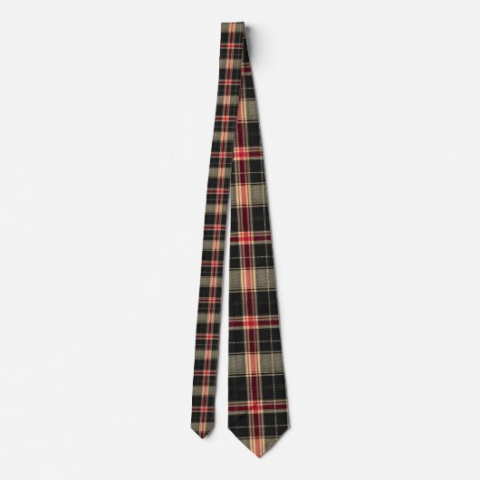 Scottish Tartan Plaid Custom Necktie ネクタイ (裏面)