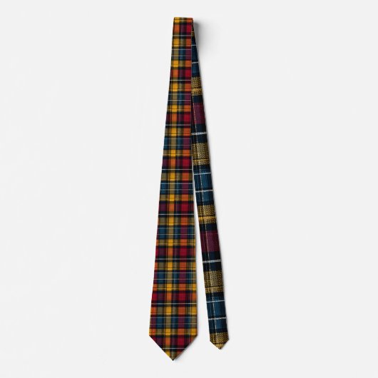 Scottish Tartan Plaid Custom Necktie ネクタイ (正面)