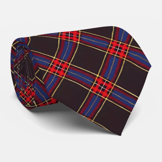 Scottish Tartan Plaid Custom Necktie ネクタイ (ロール)
