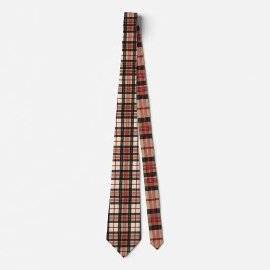 Scottish Tartan Plaid Custom Necktie ネクタイ (正面)
