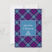 Scottish Tartan Plaid Symbols Wedding セーブザデート (裏面)