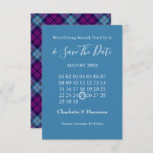Scottish Tartan Plaid Symbols Wedding セーブザデート (正面/裏面)
