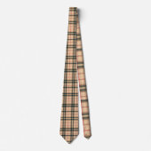 Scottish Tartan Tan Custom Necktie ネクタイ (正面)