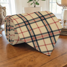 Scottish Tartan Tan Custom Necktie ネクタイ