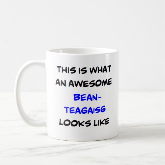 scottish teacher bean-teagaisg, awesome コーヒーマグカップ (左)
