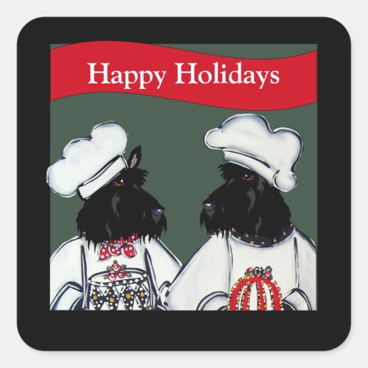 Scottish Terrier スクエアシール (正面)