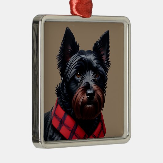 Scottish Terrier メタルオーナメント (右)