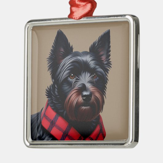 Scottish Terrier メタルオーナメント (左)