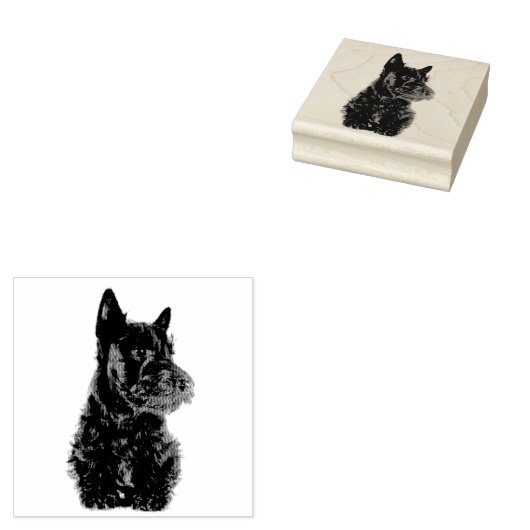 Scottish Terrier ラバースタンプ (押印)