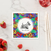 Scottish Terrier and Pop Art  スタンダードカクテルナプキン (インサイチュ)