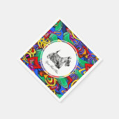 Scottish Terrier and Pop Art  スタンダードカクテルナプキン (角)