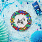 Scottish Terrier and Pop Art  ペーパープレート (パーティー)