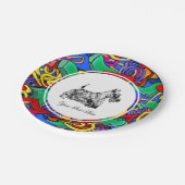 Scottish Terrier and Pop Art  ペーパープレート (アングル)