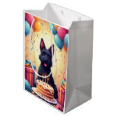 Scottish Terrier Birthday Celebration ミディアムペーパーバッグ (裏面アングル)
