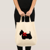 Scottish Terrier black, Celtic, Highland dog トートバッグ (正面(商品))