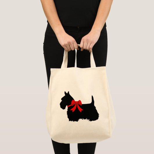 Scottish Terrier black, Celtic, Highland dog トートバッグ (正面(商品))