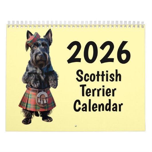 Scottish Terrier Calendar カレンダー (カバー)