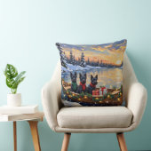 Scottish Terrier Christmas Boat Holiday クッション (椅子)