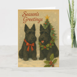 Scottish Terrier Christmas Card シーズンカード